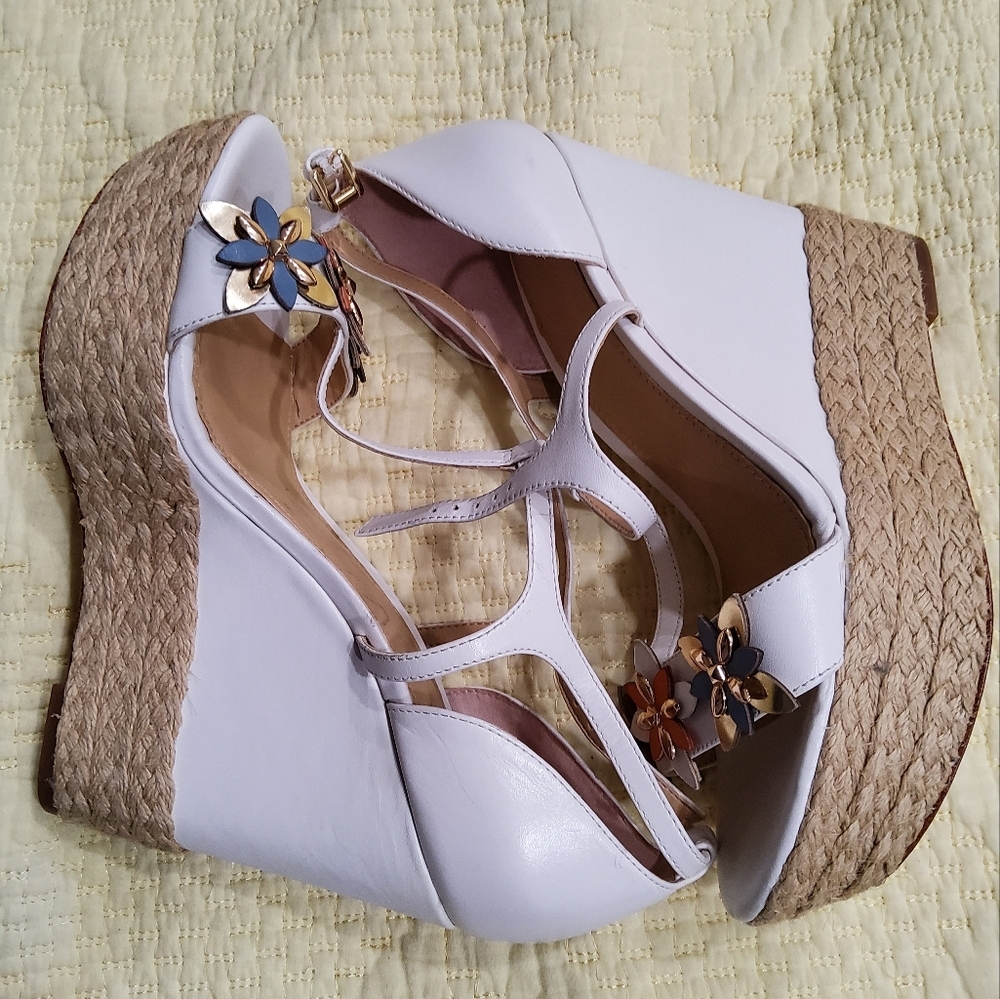 MICHAEL Michael Kors Heidi Wedge Espadrilles Size 6,5 - Picture 2 of 12